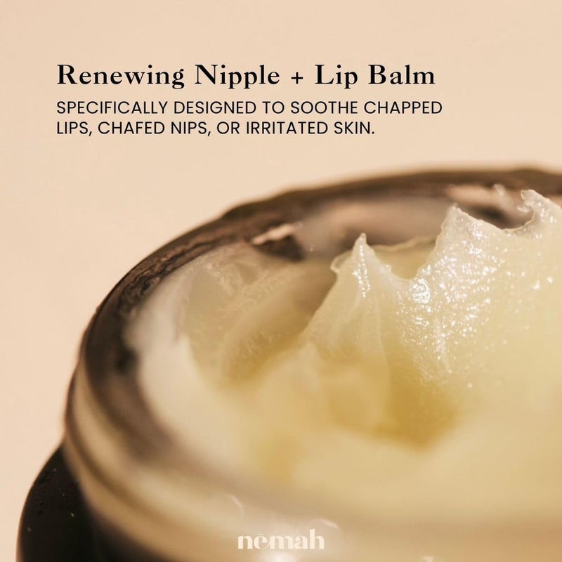 Nemah - Organic Nipple Balm, Nipple Cream Safe for Breastfeeding - 2-in-1 Nipple Butter & Lip Balm, Nursing Nipple Balm - Non-Greasy, Vegan, & Cruelty-Free - 1 oz. - Image 2